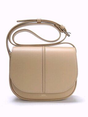 NWT - A.P.C. Betty Calfskin Leather Crossbody Bag - Taupe👜
